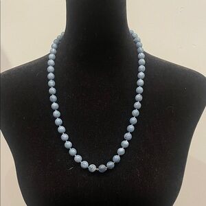 Denim  Blue Beaded Necklace vintage